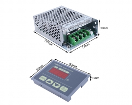 30A PWM Driver 12V 24V 48V 72V DC Motor Governor Speed Controller 0%-100% LED Light Dimmer with Display Screen Programable